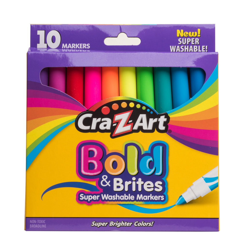 Super Washable Bold Brite Art Markers, 10 Count