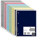 Ruled Single Subject Spiral Notebook, 50 , 70 Sheets, 12 Pack