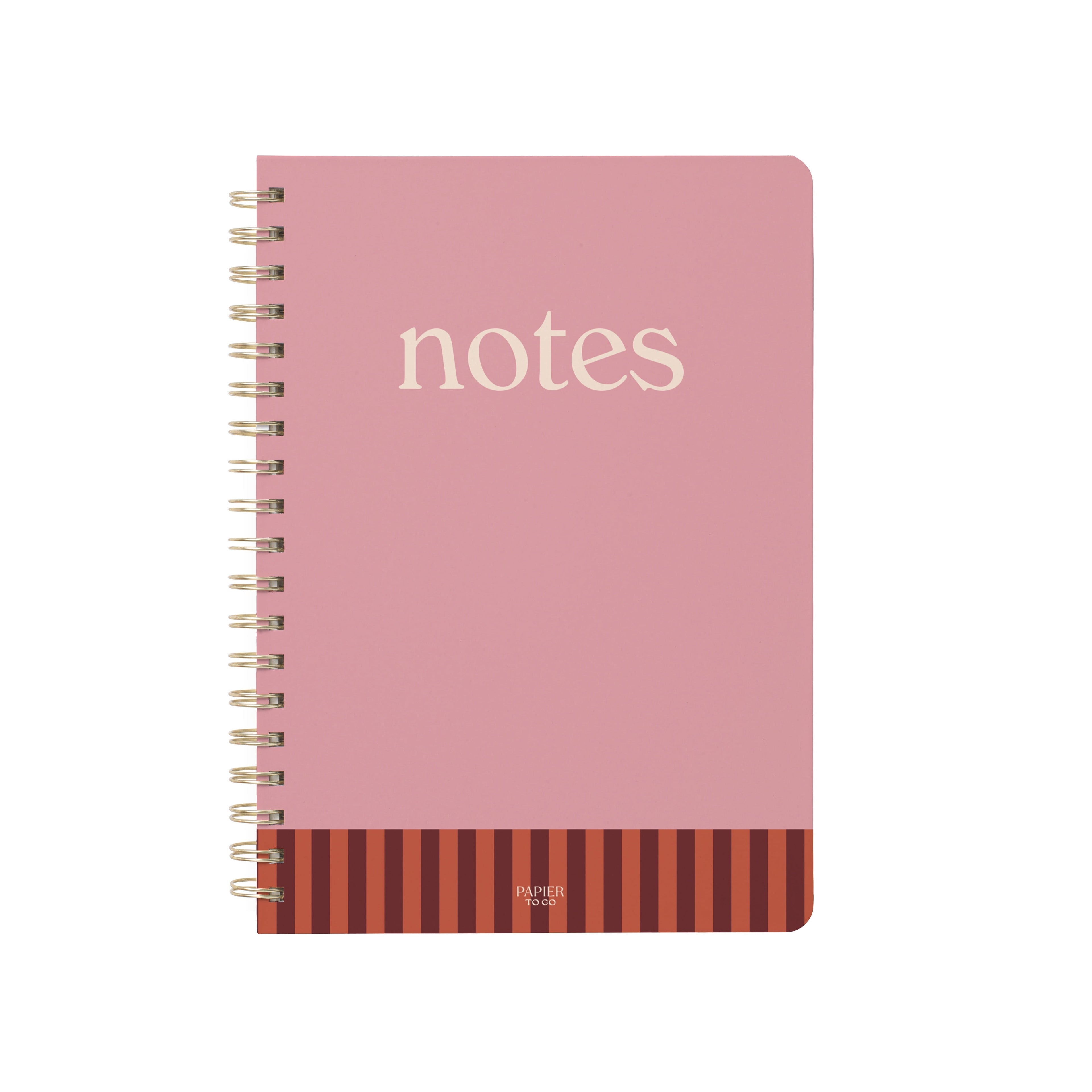 Lined Notebook, Spiral B5, Essential Notes, Pink