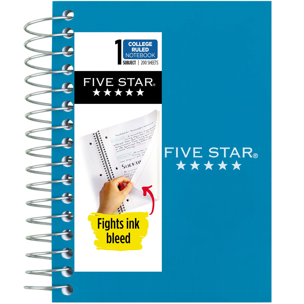 Lil' Spiral Notebook College Ruled, 3.5" x 5.5", Tidewater Blue, Poly, Spiral, 200 Sheets