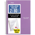 Notebook, 2 Subject, College Ruled, 6" x 9.5", Amethyst Purple