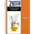 Spiral Notebook, 2 Subject, College Ruled, 6" x 9.5", Sedona Orange