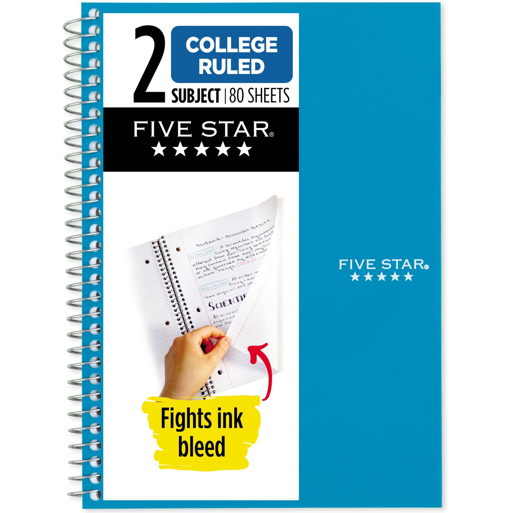 Notebook 2 Subject College Ruled 6 x 9 12 Tidewater Blue