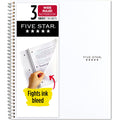 Notebook + Study App, 3 Subject, College Ruled, 8.5" x 11", White