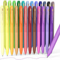 Four Candies Quick Dry Ink Colored Pens Set, 24 Colors Retractable Gel Pen, 0.7mm Fine Point Colorful Pens for Note Taking & Drawing, Colore