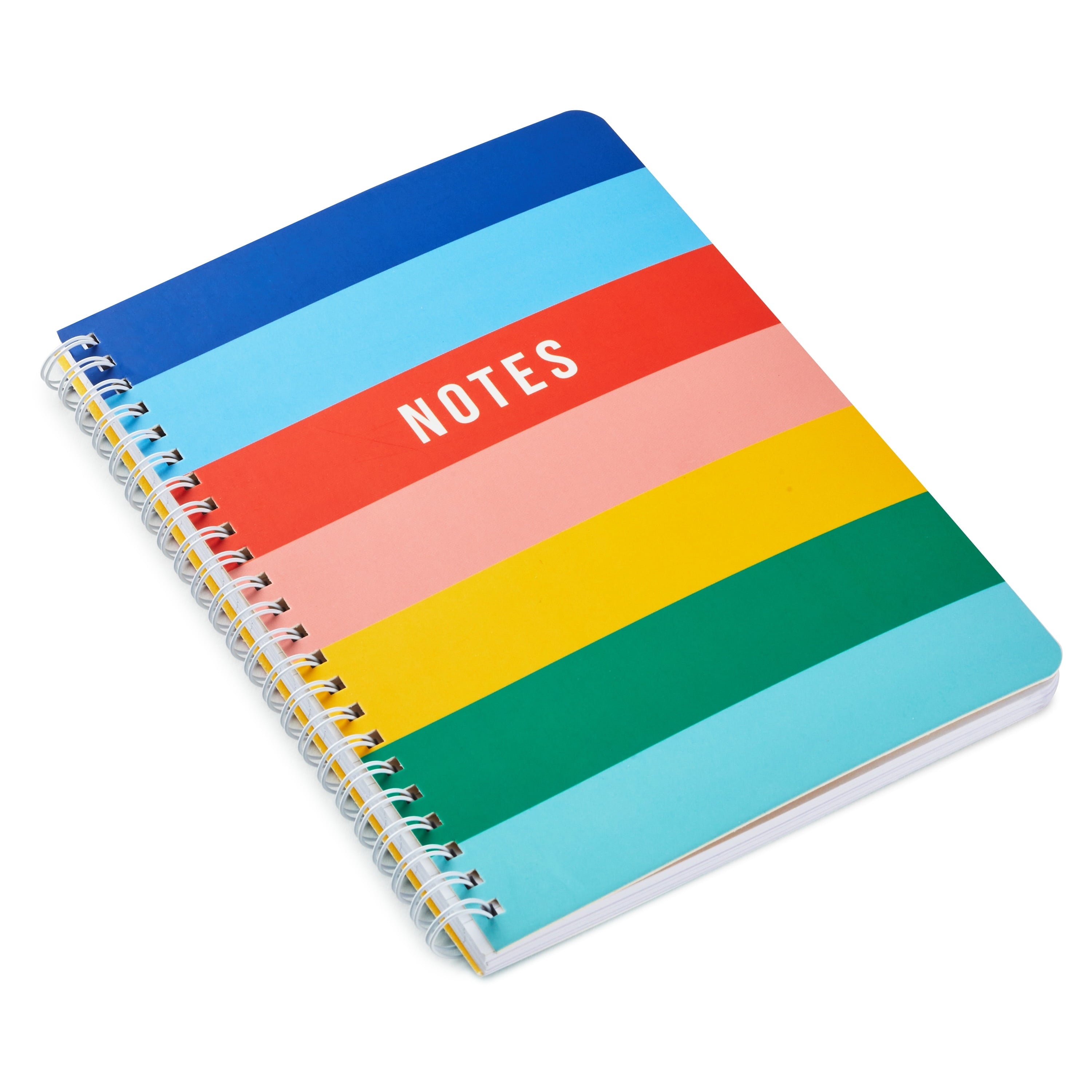 Spiral Notebook, Wide Rainbow Stripe, 100 Pages