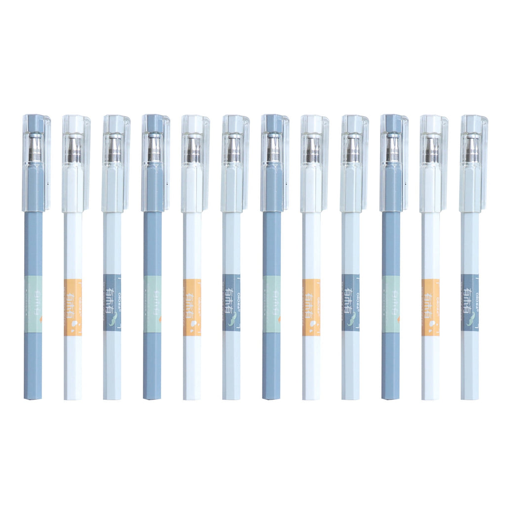 12 Super Fine Tip 0.5mm Gel Pens Set for Exams, Bible Journaling, Notes, Sketching - Smooth Writing, Leak-Proof, 10ml...