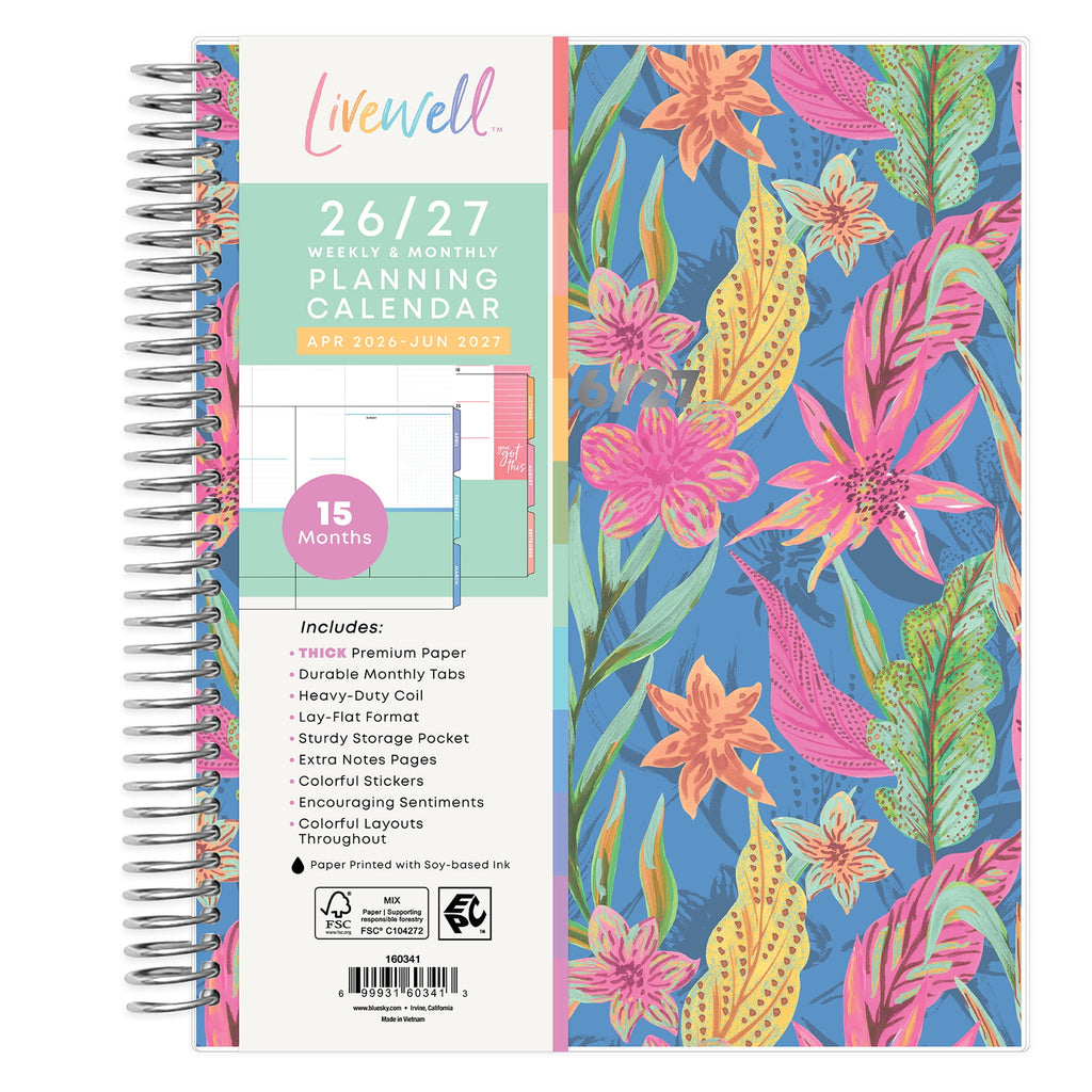 for Monthly Weekly Planner, 7" x 9", Otto Blue 15-Month (April 2026 - June 2027)