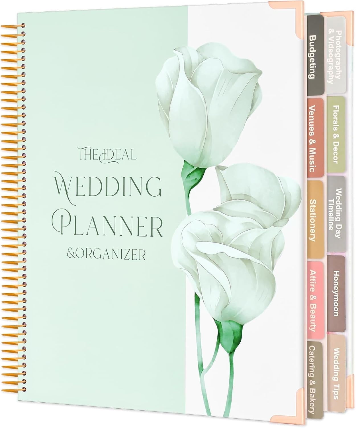 Wedding Planner for Bride, Wedding Planning Book and Organizer Notebook with Stickers, Checklists & Calendars for Eng...