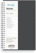 Blue Sky Notes Professional Notebook, Flexible Cover, Twin-Wire Binding, Lined and Perforate Pages, (5.5" x 8.5"), Gray