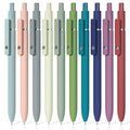 Retractable Gel Pens, 10 pcs Black Ink 0.5mm Fine Point Pen Set, Quick-drying Smooth Writing Aesthetic Journal Pens f...