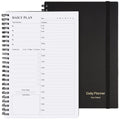 Undated Planner, Daily To Do List Notebook, Spiral Schedule Planner for Women and Men, Hourly Appointment Book Undate...