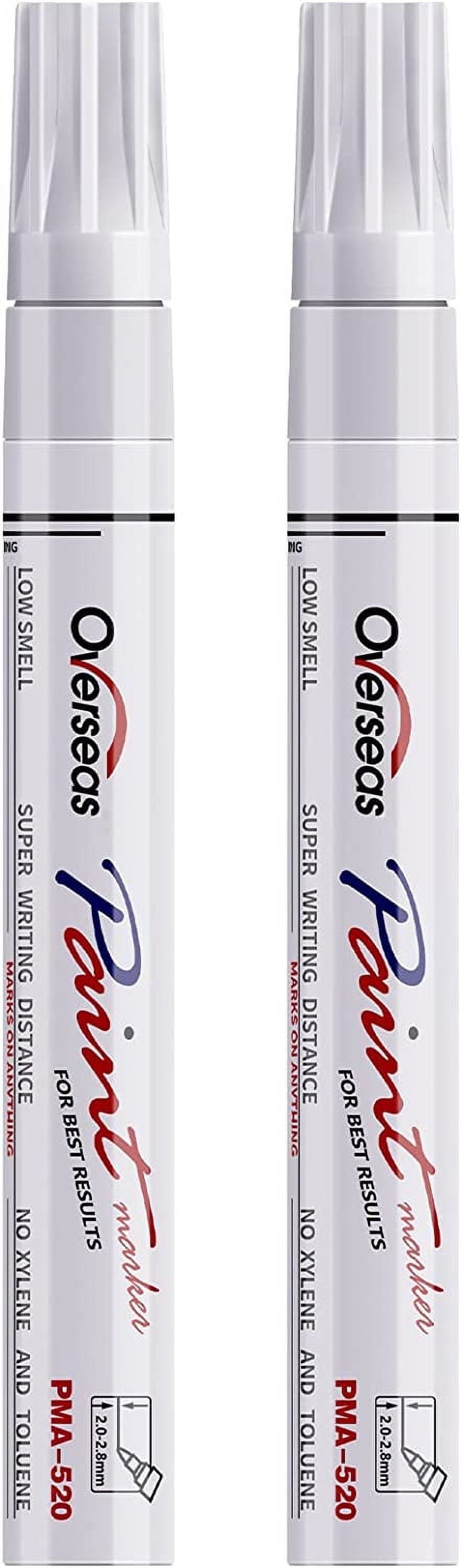 Paint Marker Permanent Markers - Oil Based, Mediuml Point, White, 2 Count
