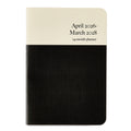 Pen+ Gear Monthly Small (4.5" x 6.5") Two-Tone Papyruse Beige and Black Textured 24 Month Pocket Planner