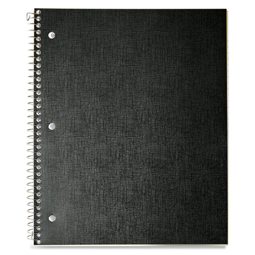 1-Subject Poly Notebook, Black, 9" x 11", 100 Sheets