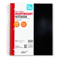 College Ruled 5-Subject Poly Notebook, 9" x 11", Black, 160 Sheets