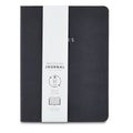 Brand Fabric Cover Journal, Black, 240 Ruled Pages, Elastic Band