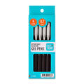 Retractable Gel Ink Pens, Medium Point, 0.7mm, Black, 6 Count
