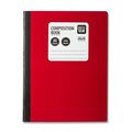 Wide Ruled Composition Notebooks, 9.75 Inch x 7.5 Inch, Red, 80 Sheets