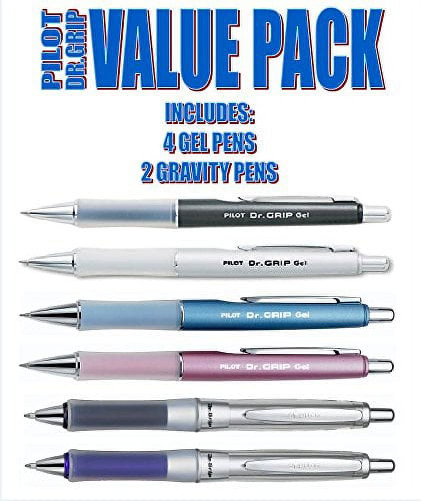 Pilot Dr. Grip Limited Retractable Rolling Ball Gel Pen with Center of Gravity Ballpoint Set