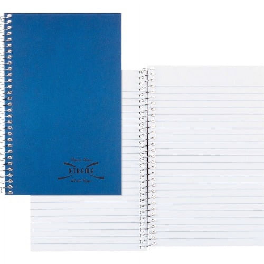 Rediform Xtreme Cover 150-Sheet 3-Subject Notebook 150 Sheets - Coilock - 16 lb Basis Weight - 6" x 9 1/2" - White Paper - Blue Cover - Divi