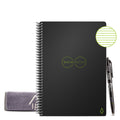 Core Smart Reusable Spiral Notebook, Black, 6" x 8.8", Lined