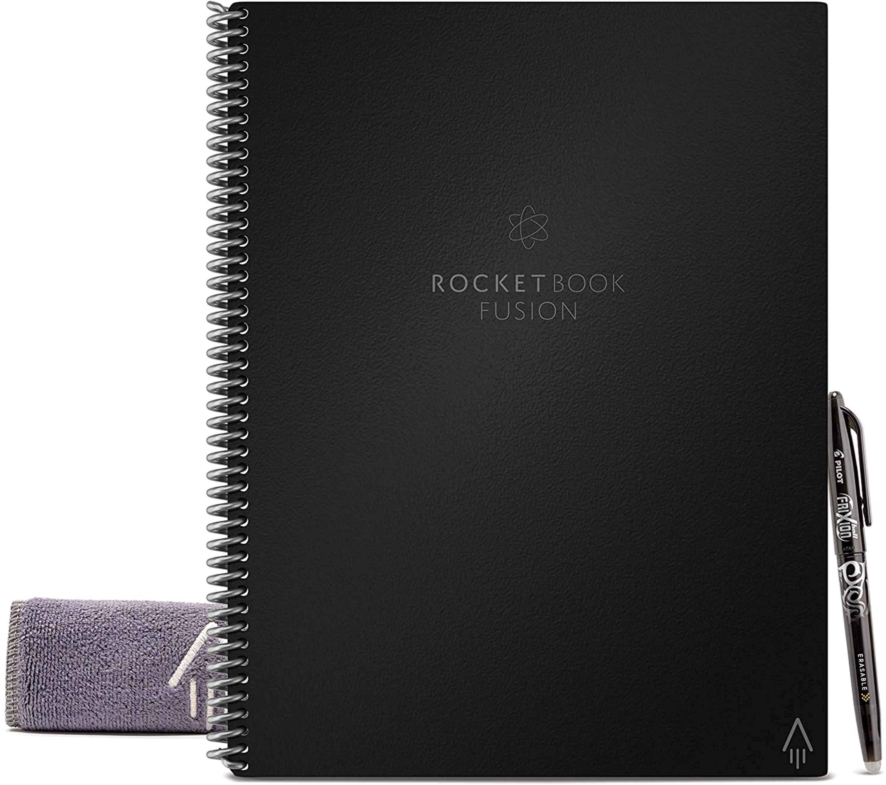 Digital Reusable Notebook - Black - Letter Size Eco-Friendly Notebook (8.5" x 11") - Planner, Task List, Calendar and...