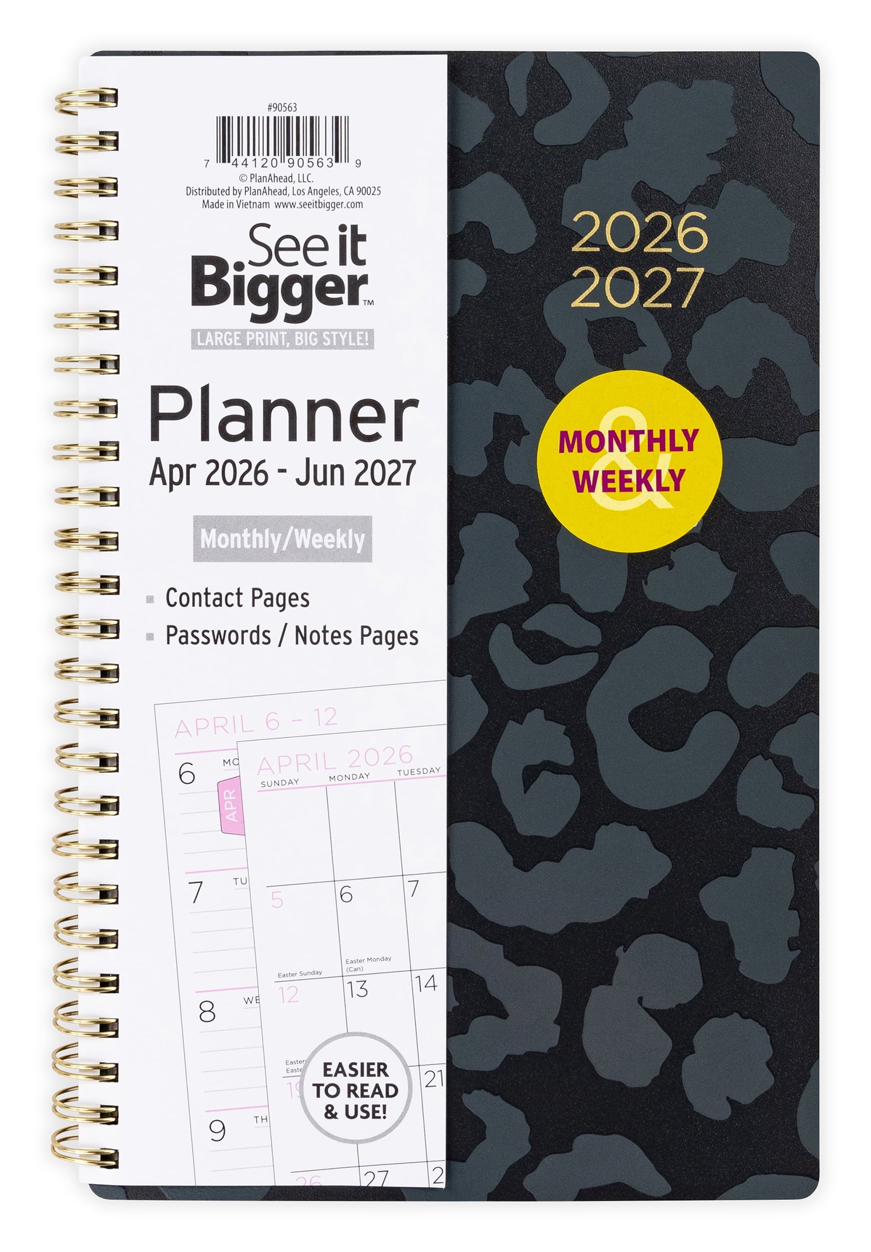 M/W Planner, Medium (5.5" x 8.75"), Fashion, 15-Month: Apr 2026 - Jun 2027
