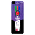 UV-Ink Gel Pen, Bold Point, 3 Colors - Red, Blue, & Green, 3-pc set