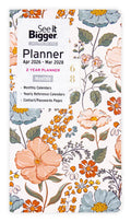 Pocket Planner (3.75" x 6.75"), Floral, Monthly: Apr 2026 - Mar 2028
