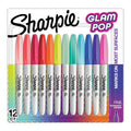 Glam Pop Permanent Markers, Fine Point, 12 Count