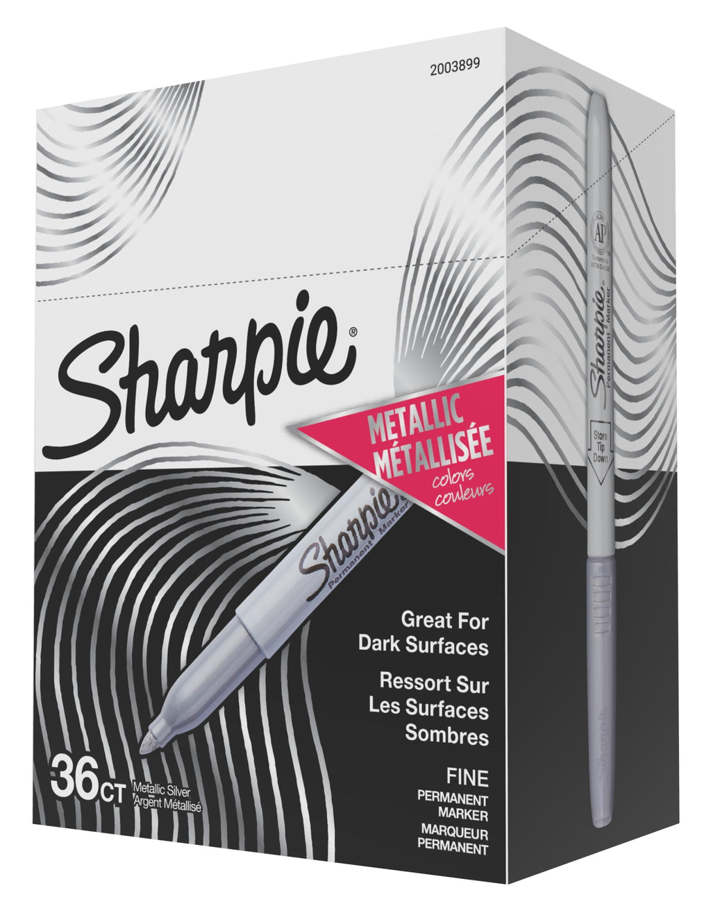 Markers, Fine Point, Silver, 36 Count
