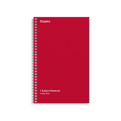 1-Subject Notebook 5" x 7.75" College Ruled 80 Sheets Assorted Colors 9/Carton