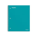 Staples Accel Durable Poly Cover 1 Sub Notebook College Ruled 8.5"x11" Teal 20955M