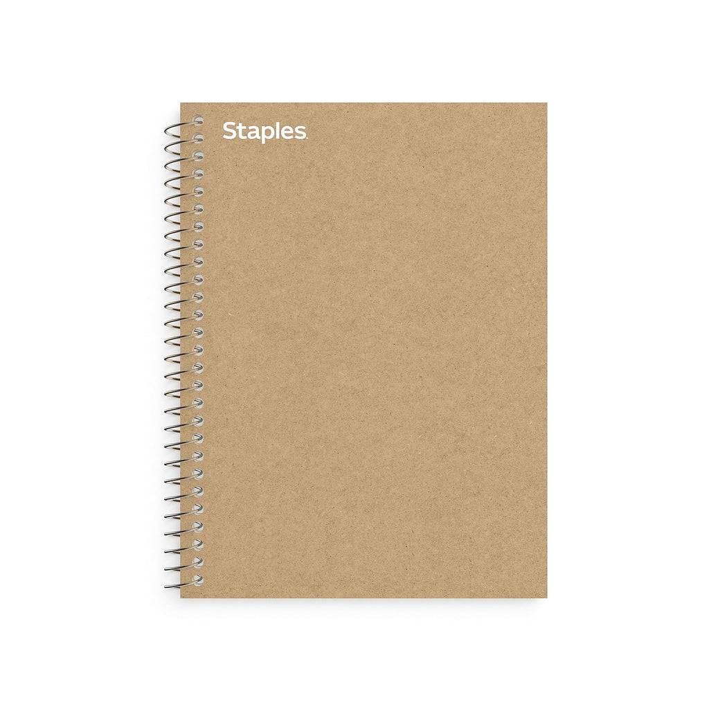 Premium 1-Subject Notebook 5.875" x 9" College Ruled 100 Sheets Brown 3/Pack