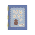 Papier To Go, College Ruled, Lined Notebook, Spiral, Hardcover, Letter Size - 8.5"" x 11"" inches, Painted Floral Print - Textured Blooms, B