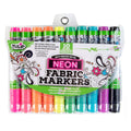 Brush Tip Fabric Markers 10 Pack Neon