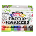 Fabric Markers Brush Tip 10 Pack Rainbow