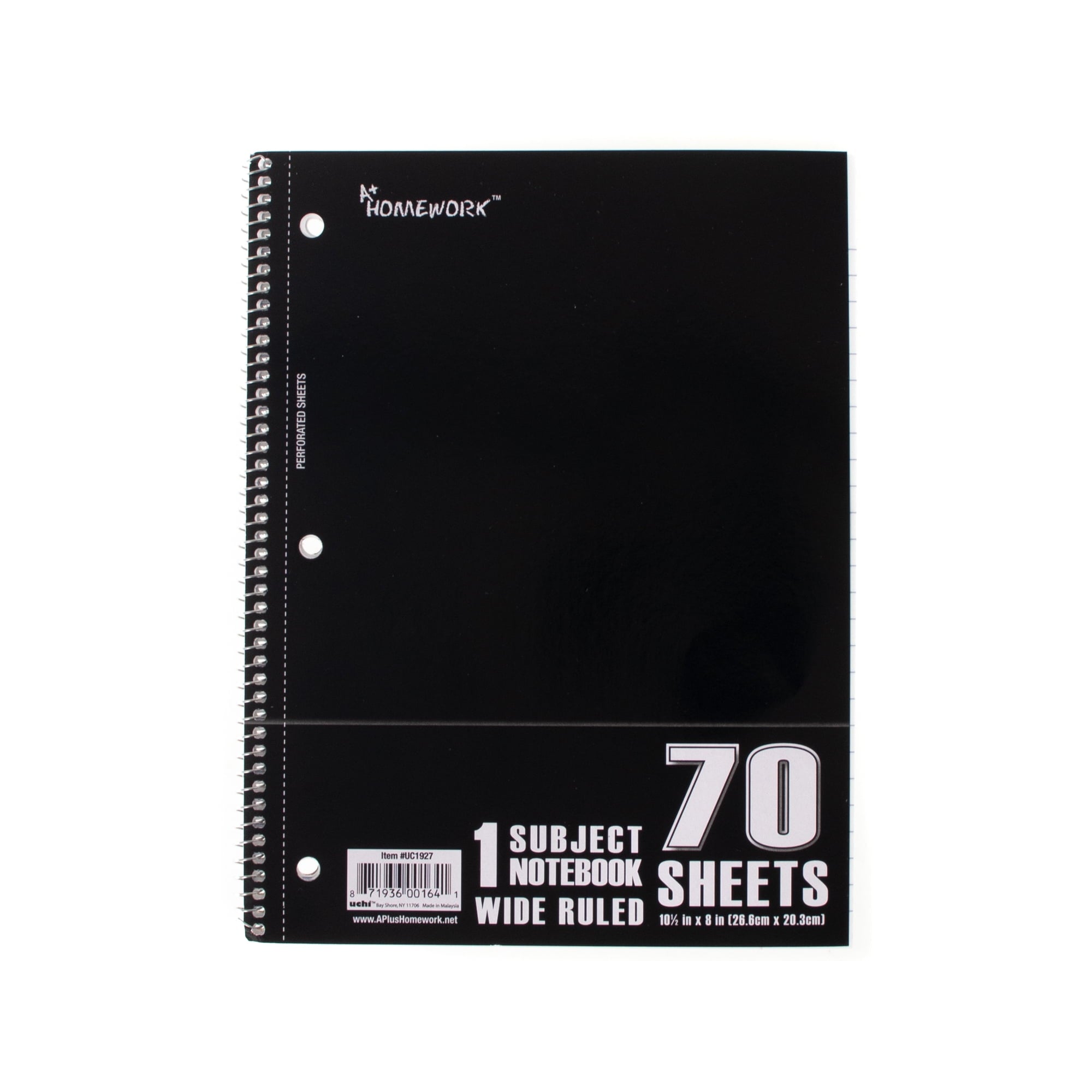Spiral Notebooks - 70 Sheets, Wide Ruled