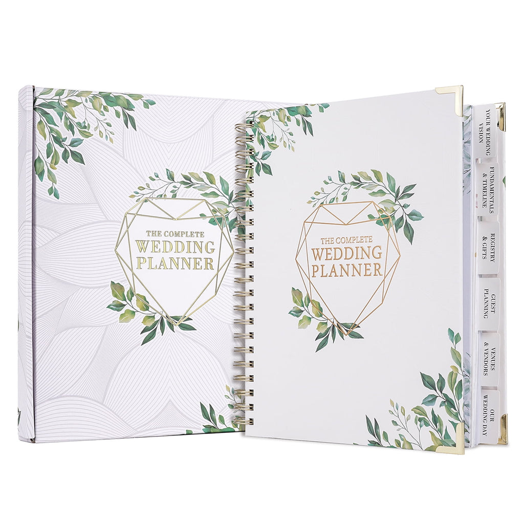 Wedding Planner Book and Organizer, 188 Pages Wedding Planner Book, Bridal Planning Binder with Countdown Calendar, B...