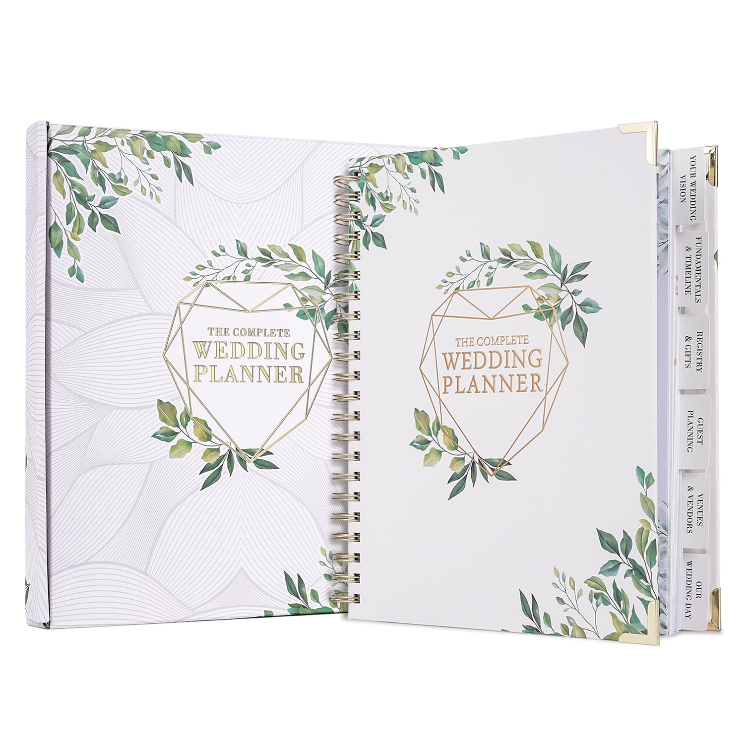 Wedding Planner Book and Organizer, 188 Pages Wedding Planner Book, Bridal Planning Binder with Countdown Calendar, B...