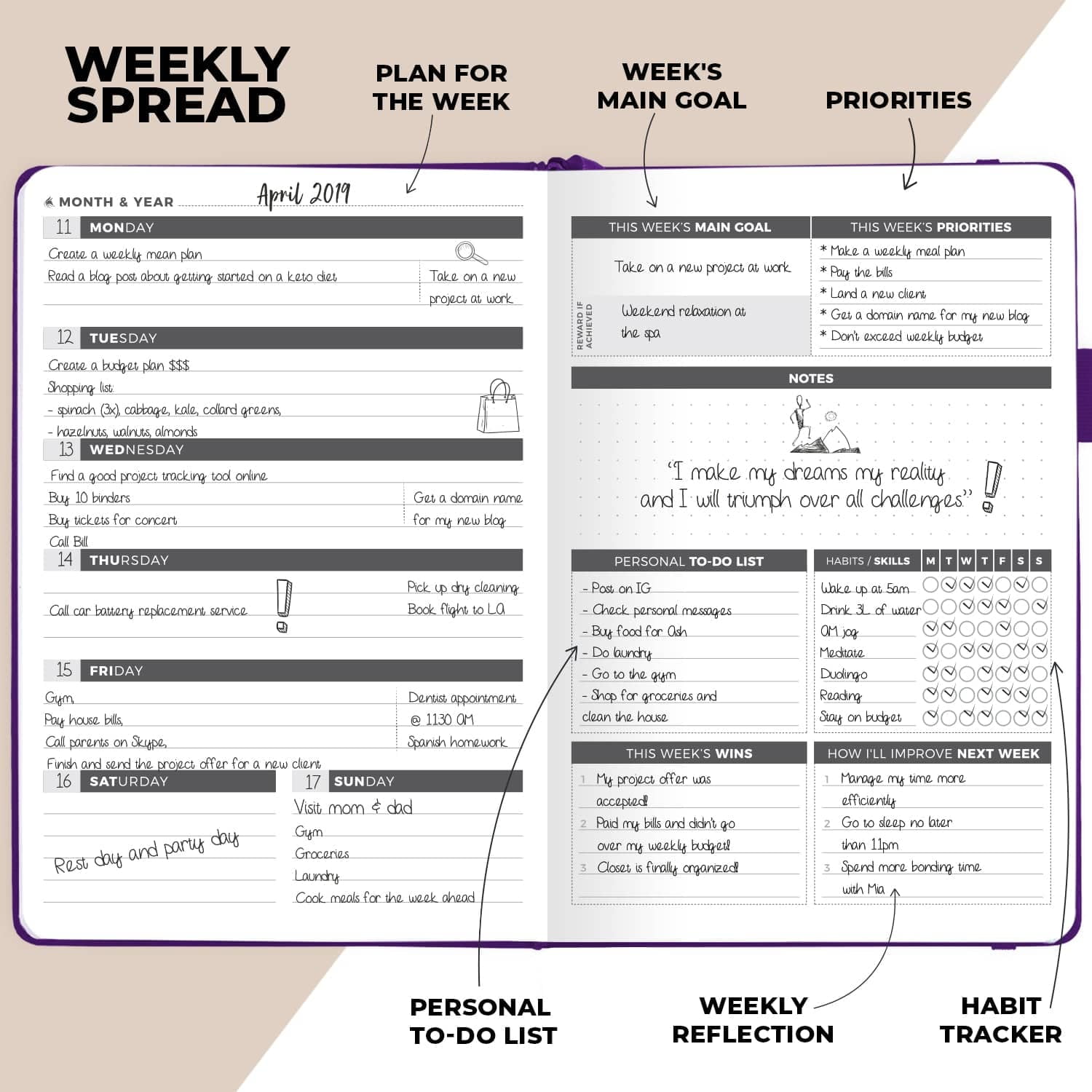Undated Weekly Planner - Image 3