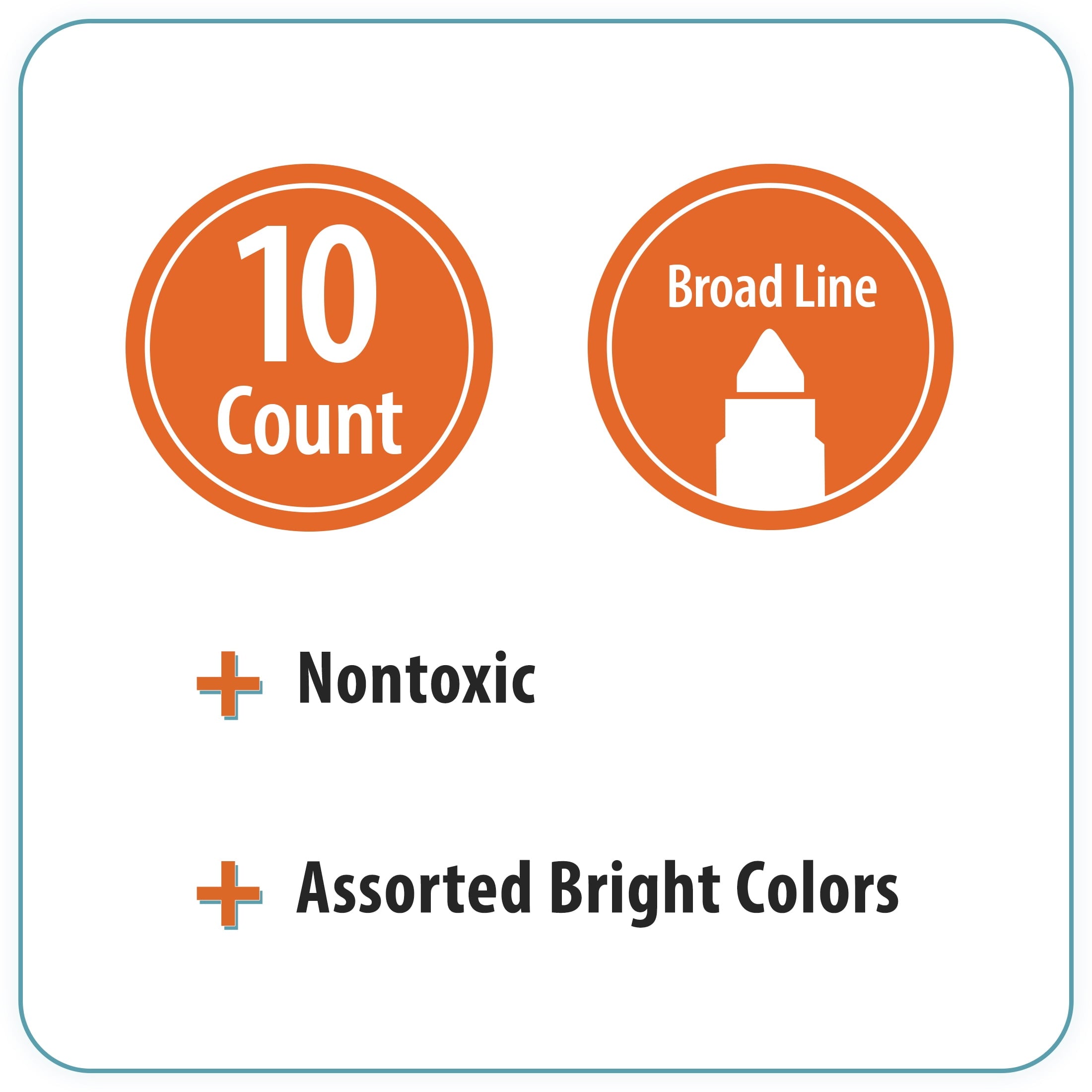 Classic Markers, Broad Point, Assorted Colors, 10 Count - Image 3