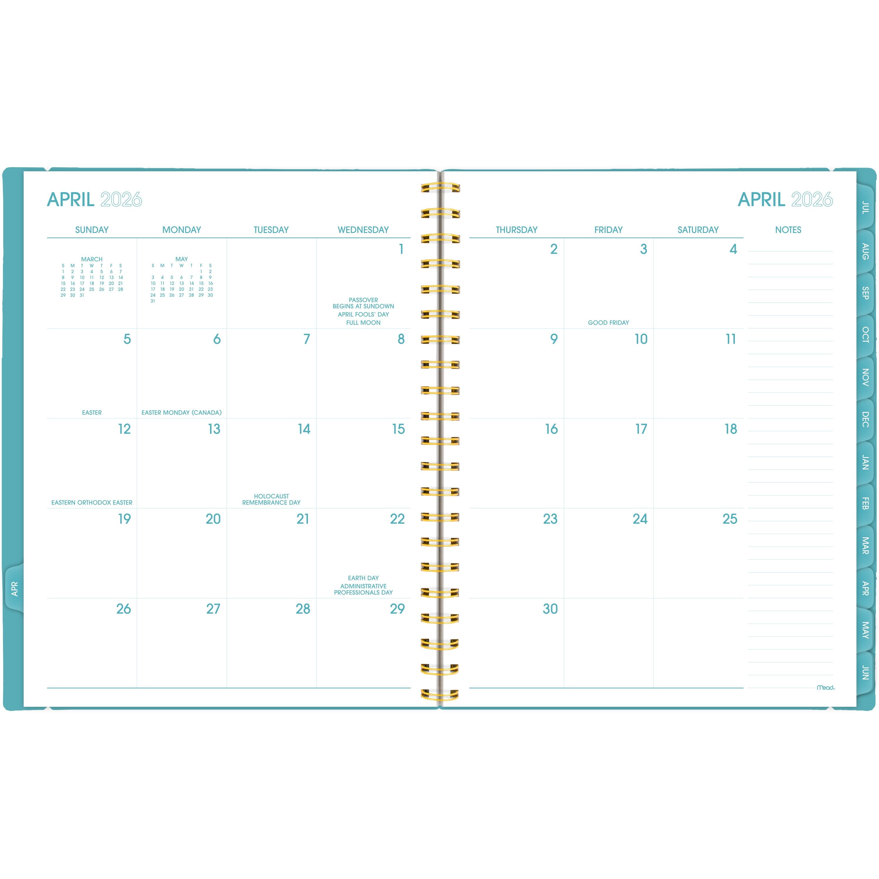 Mead Tranquil Turquoise Planner, 2026-2027, 8.5" x 11" - Image 2