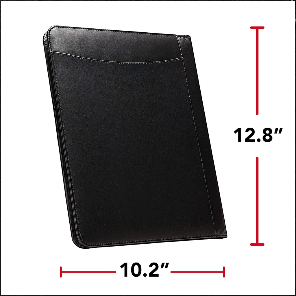Leatherette Padfolio wh Wring Pad, Black, Pad-30 - Image 2