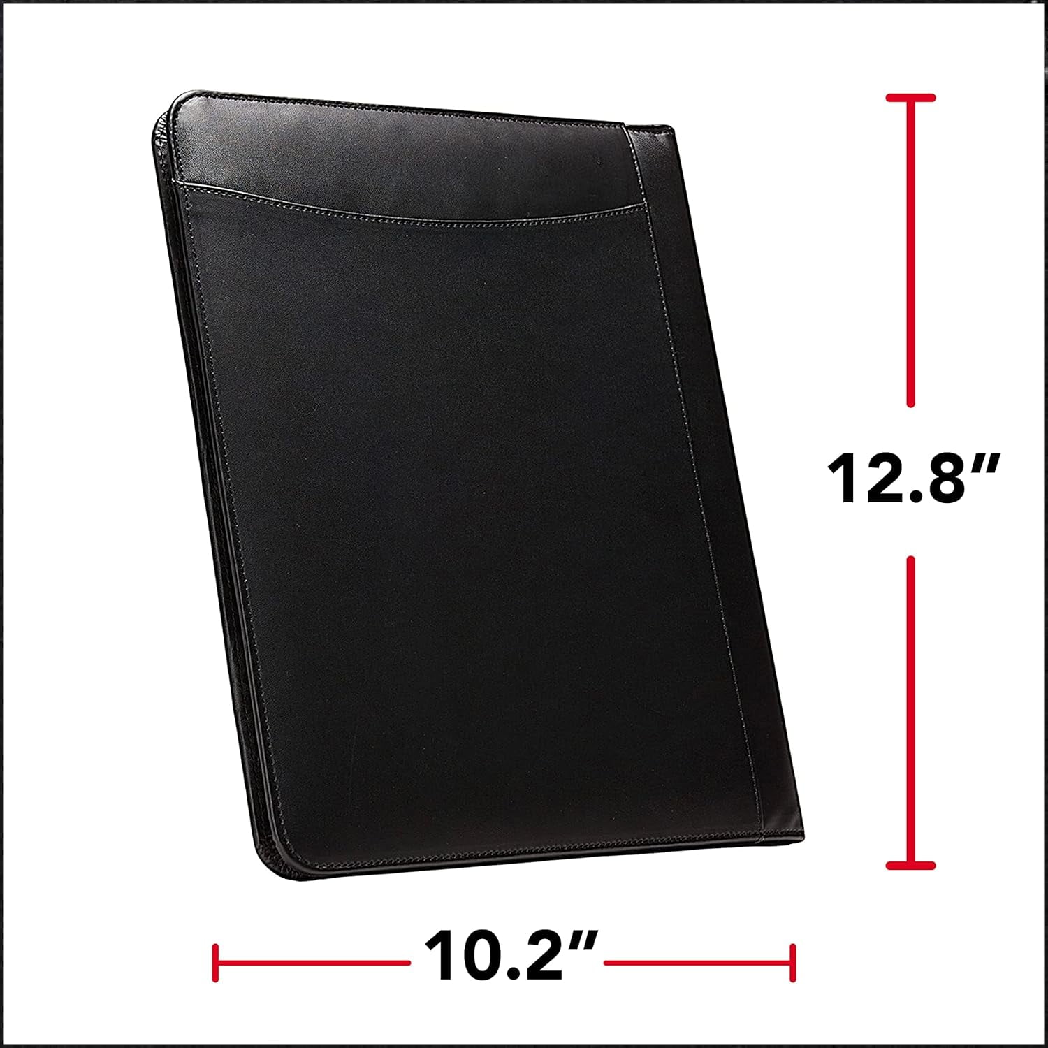 Leatherette Padfolio wh Wring Pad, Black, Pad-30 - Image 2