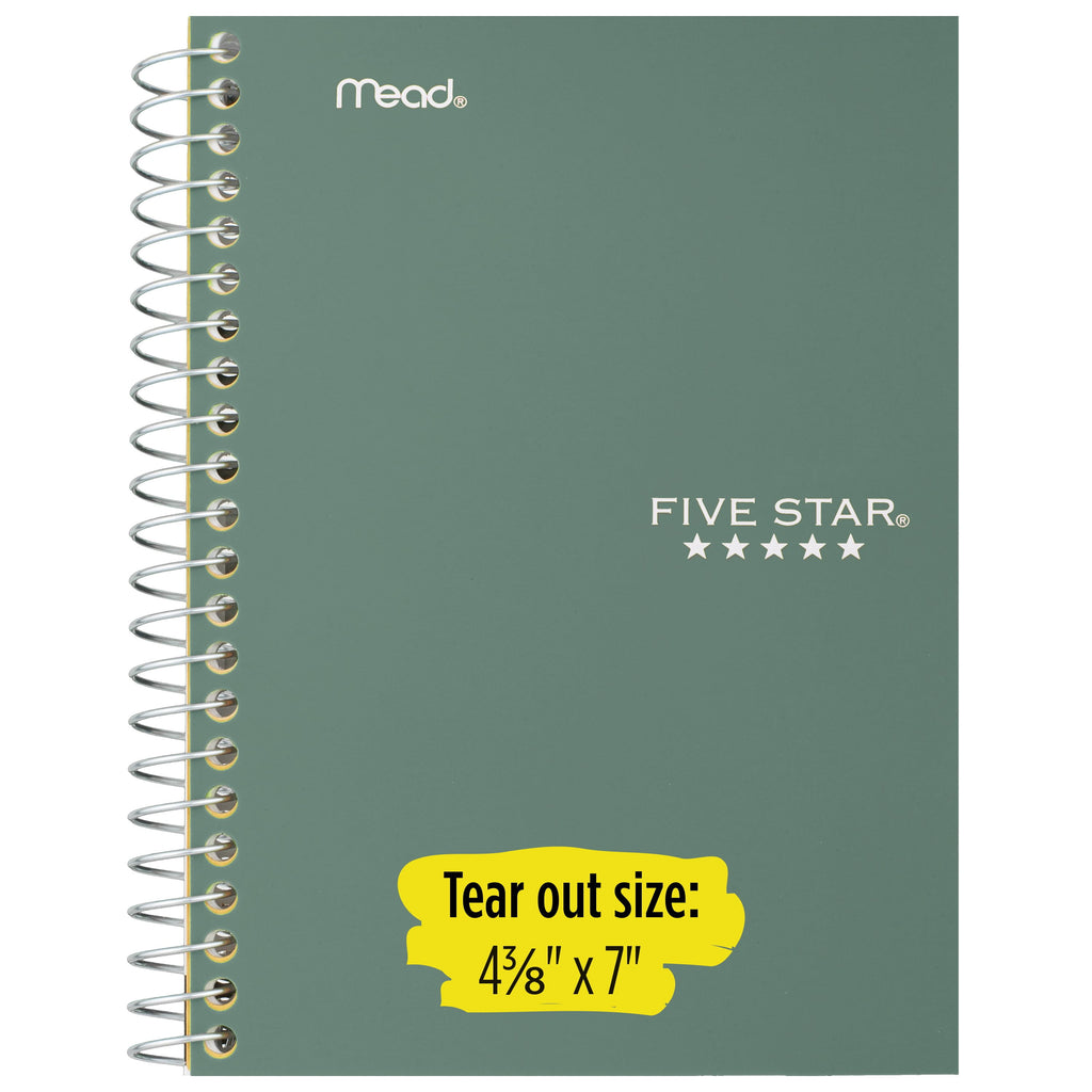 Five Star Personal Spiral Notebook, College Ruled, 7" x 4 3/8", Seaglass (450022CH1-WMT-MOD) - Image 5