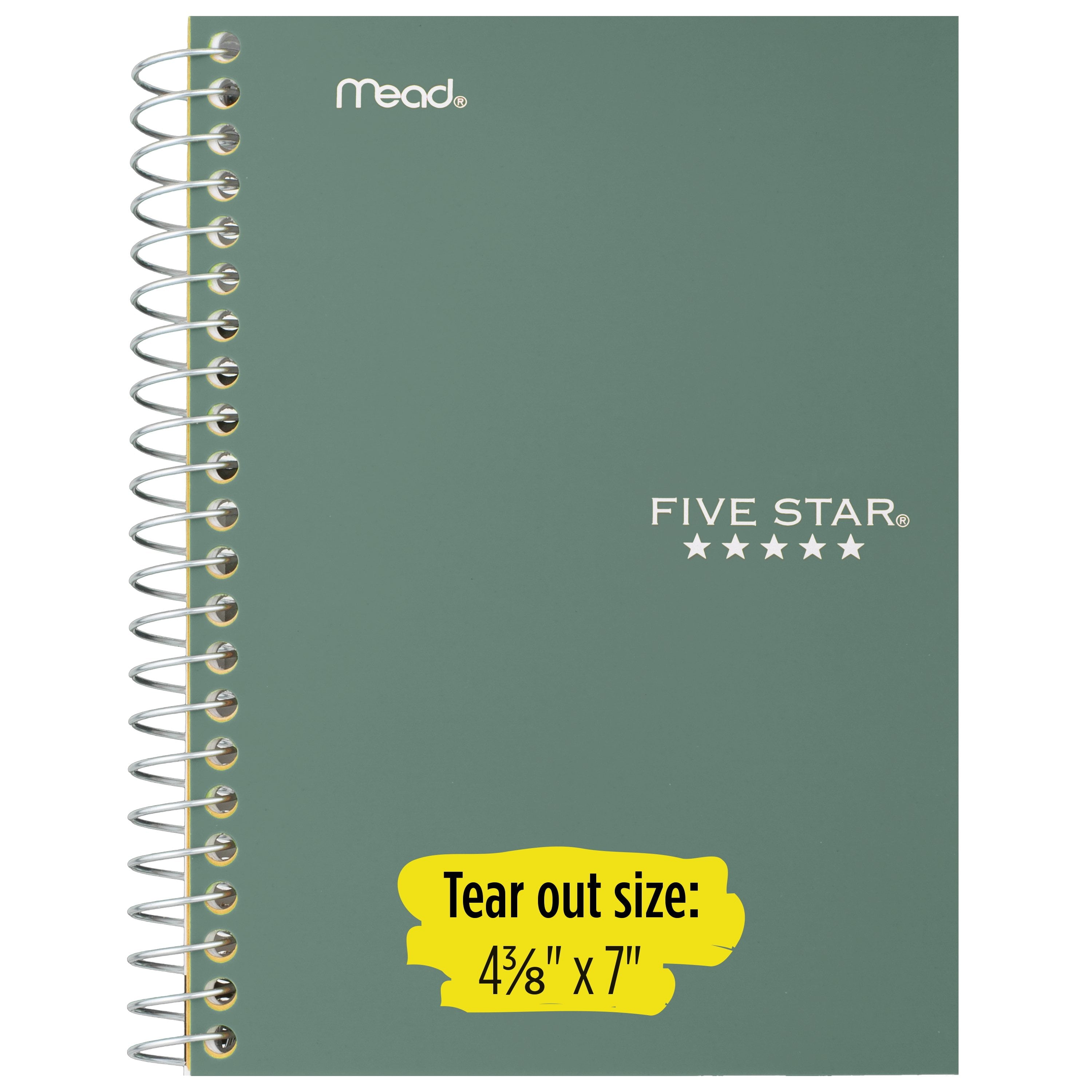 Five Star Personal Spiral Notebook, College Ruled, 7" x 4 3/8", Seaglass (450022CH1-WMT-MOD) - Image 5