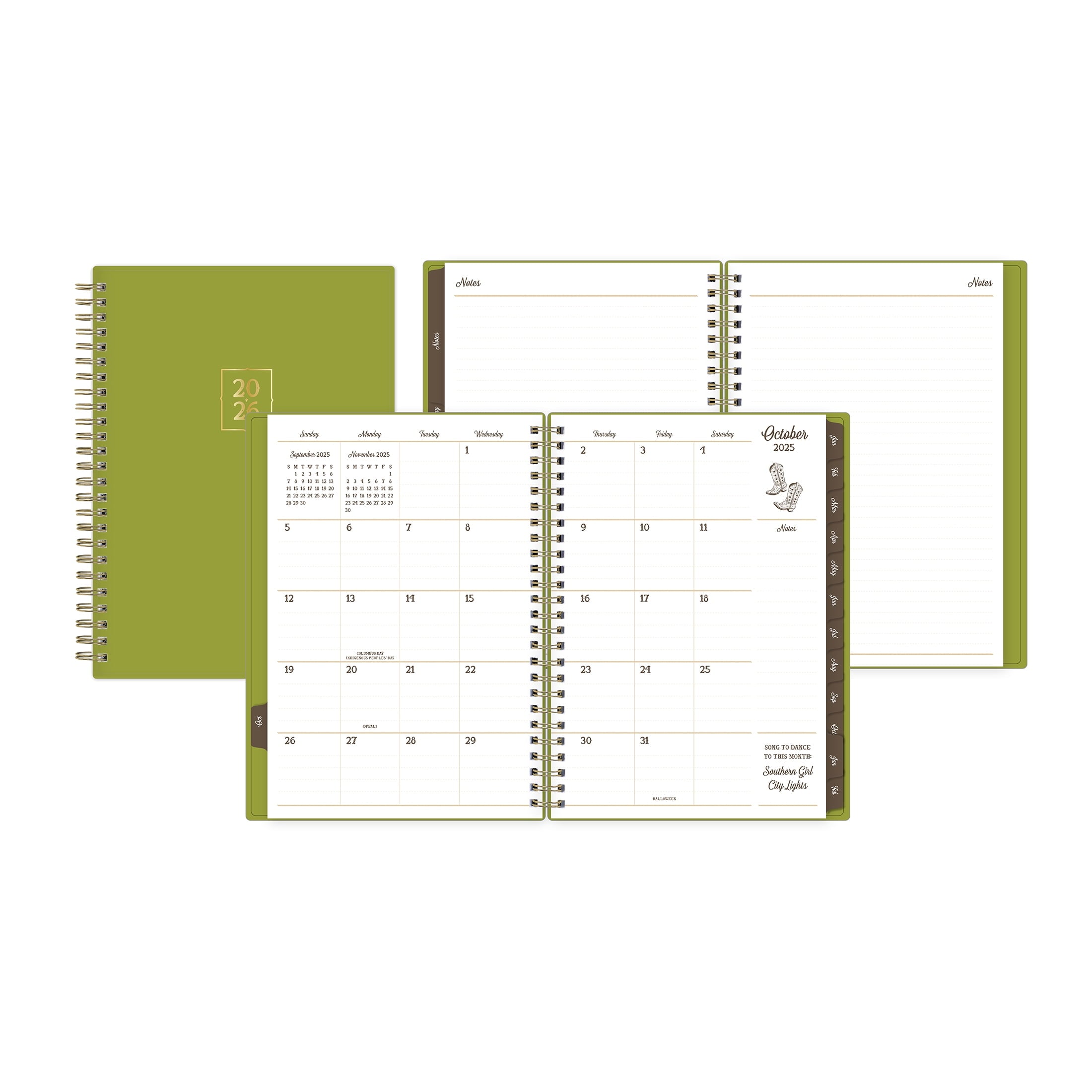 for Monthly Weekly Medium Planner (5.875" x 8.625") Limelight 15-Month October 2025 - December 2026 - Image 3
