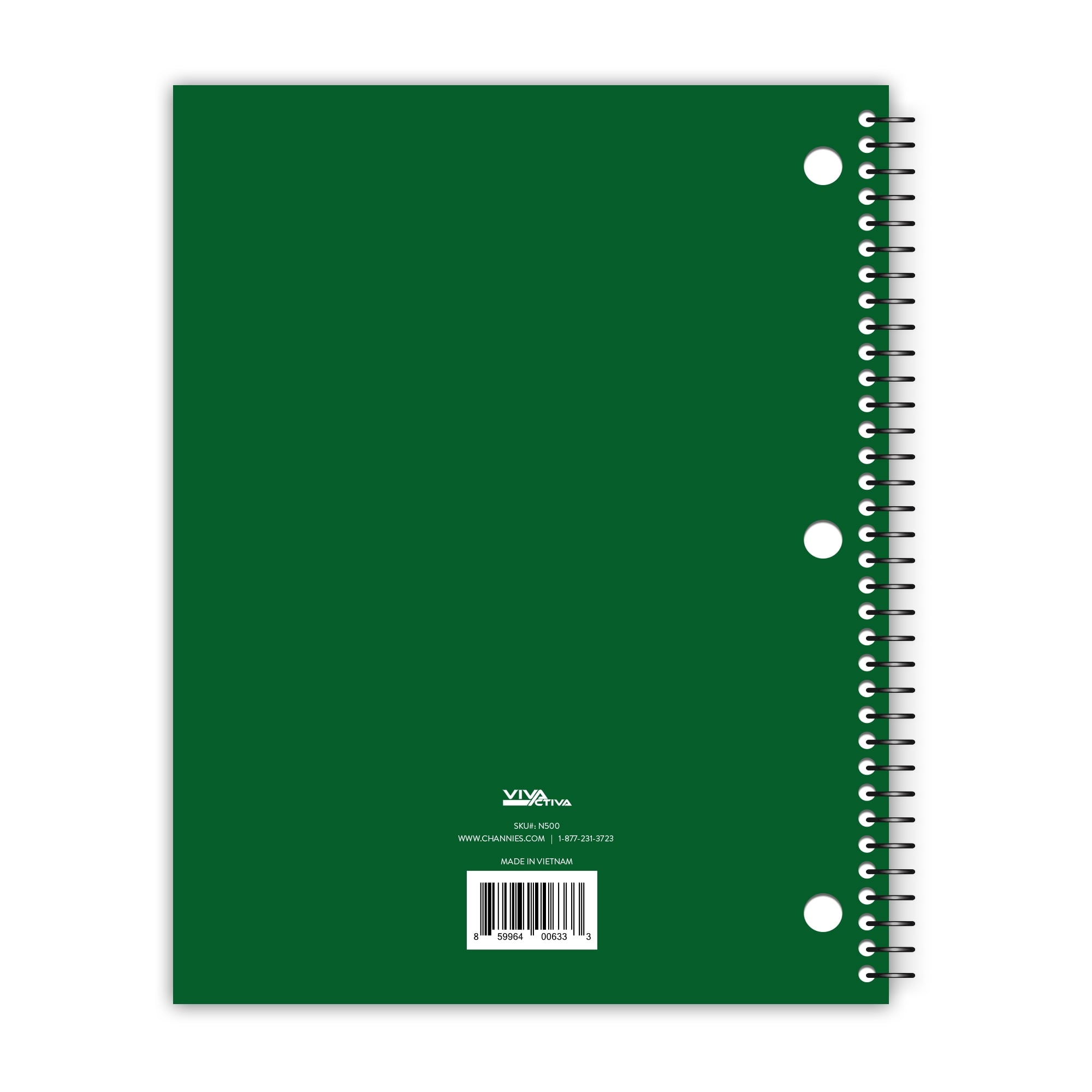 Writing Spiral-Bound Notebook, 1 Subject, 100 Sheets, College Ruled, Green - Image 3